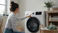 Programme Éco 40-60 affiché sur un lave-linge avec durée de cycle longue